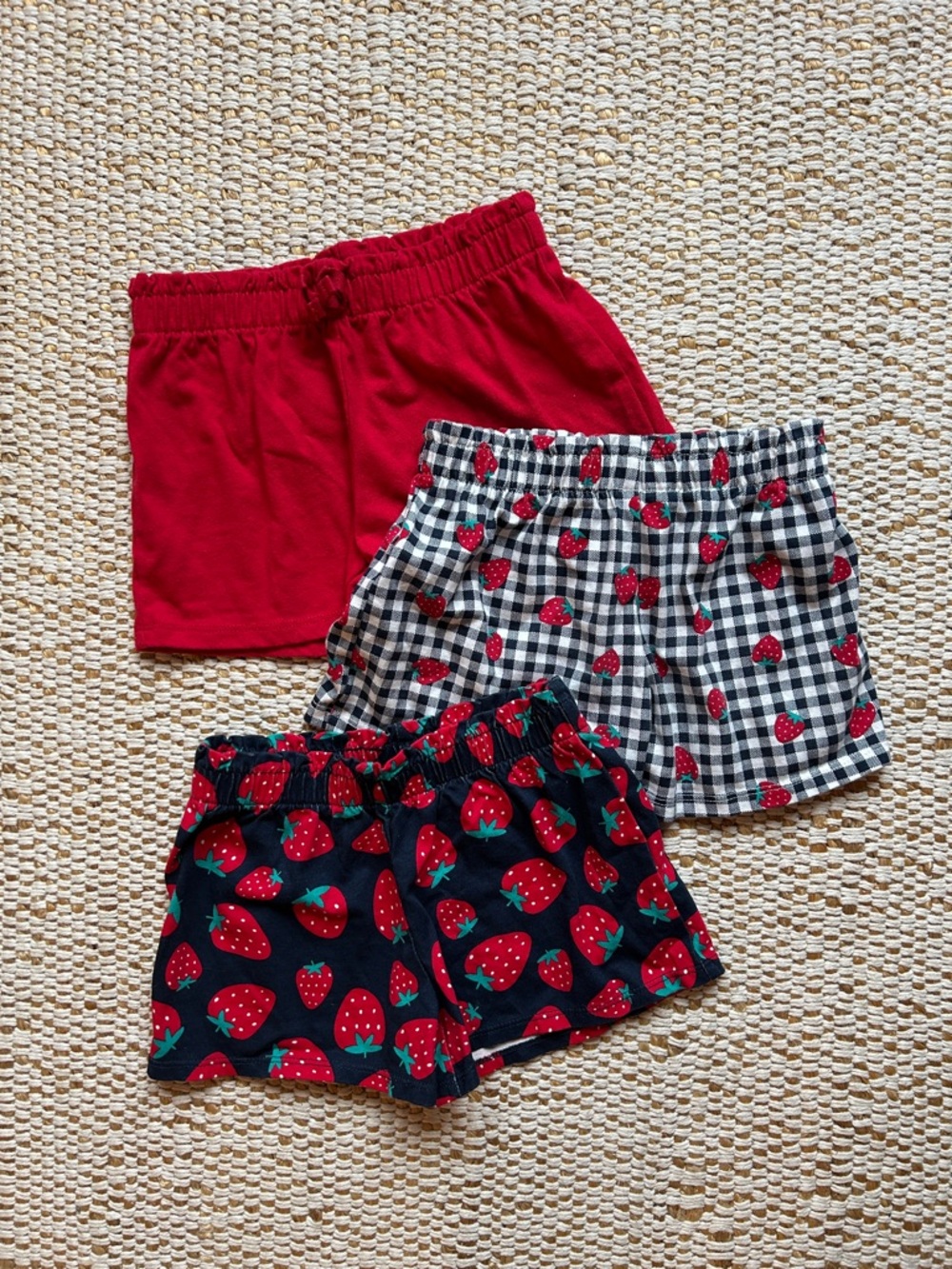 The Children’s Place strawberry shorts bundle of 3